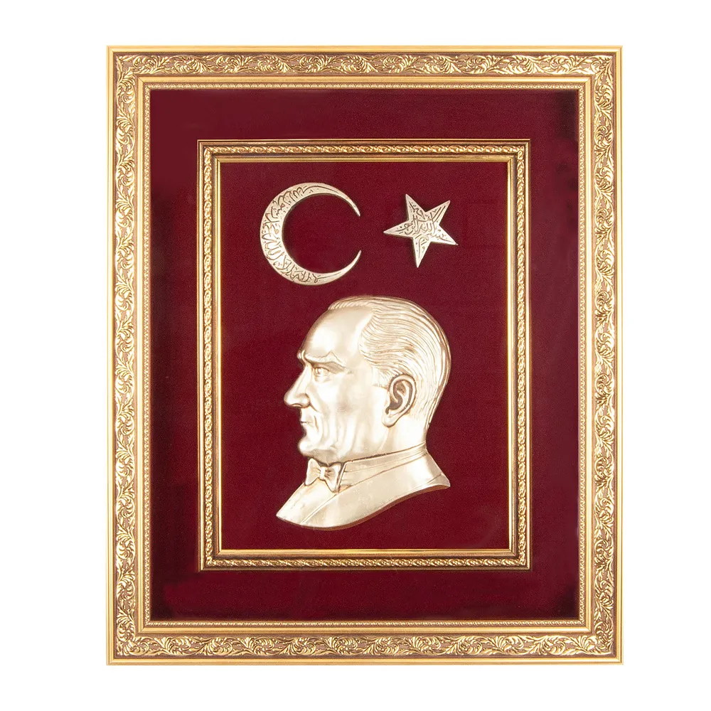 Öncü Atatürk Kabartmalı Tablo